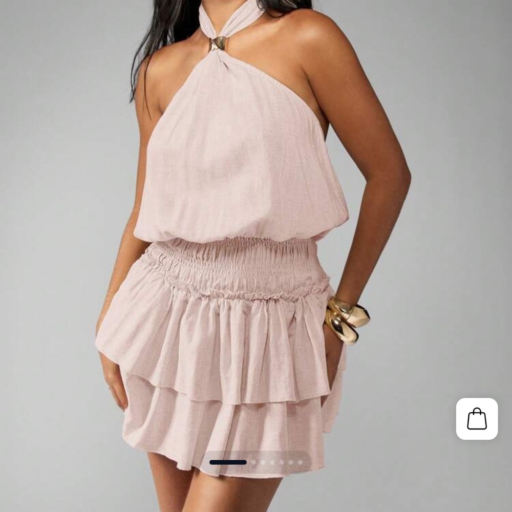 Pink Halter Neck Dress